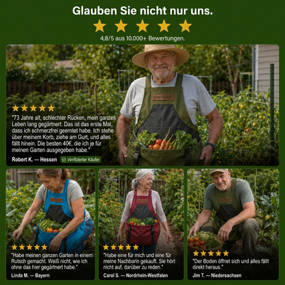 Der Erntehelfer — Das freihändige Trage- und Ernte-System
